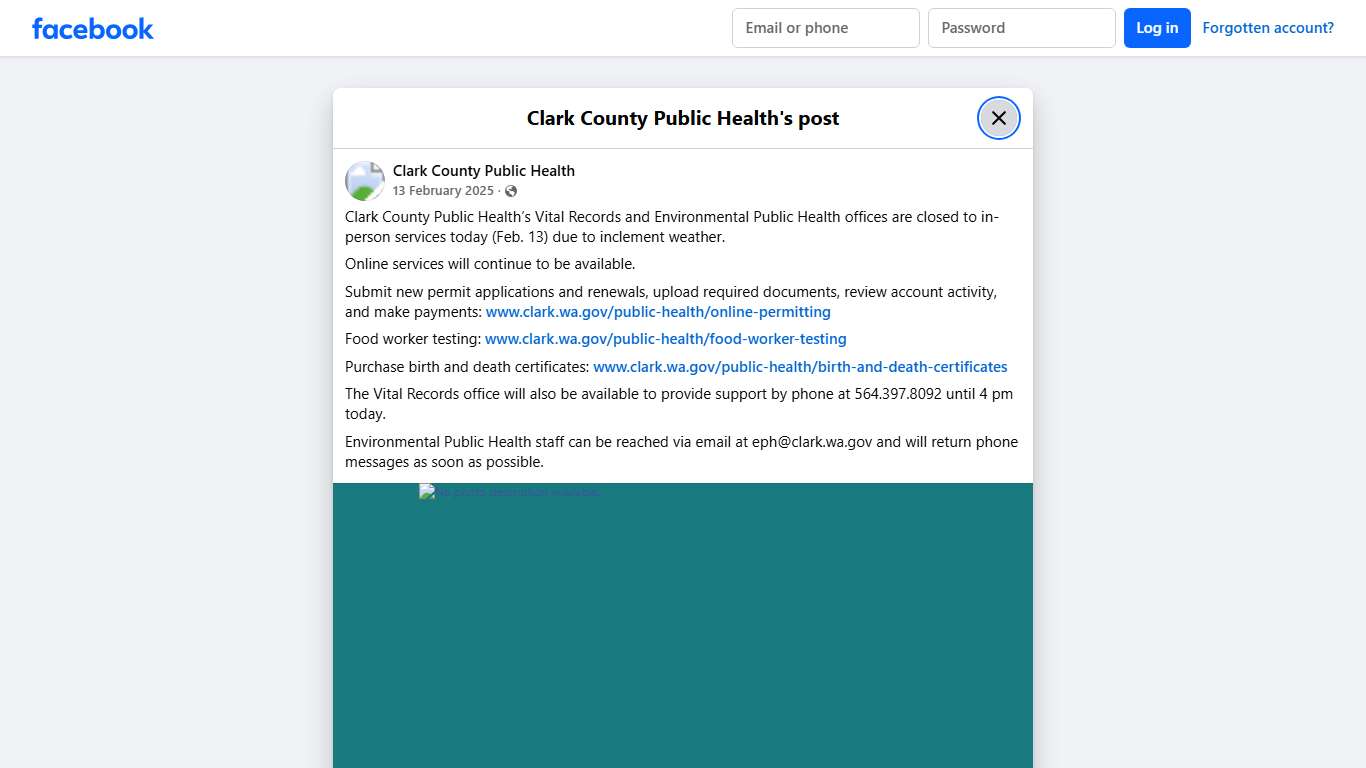 Clark County Public Health’s... - Clark County Public Health Facebook